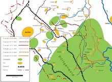 Frontverlauf 1944 im Hürtgenwald