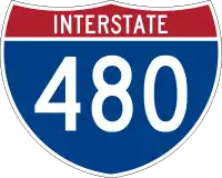 Straßenschild der I-480