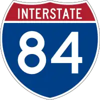 Straßenschild der I-84