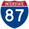 Straßenschild der I-87