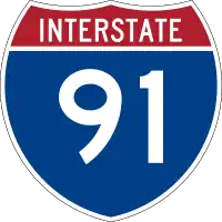 Straßenschild der I-91