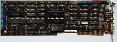 Platinenlayout des original IBM EGA-Karte (Belegung siehe Tabelle)