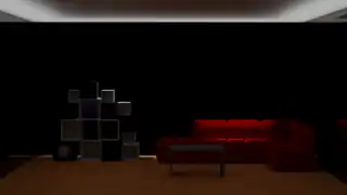 Spiegelnde schwarze Wände