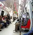 Innenansicht eines Metrowagens