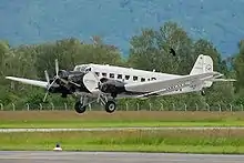 Die Maschine bei der Landung in Salzburg, 2006