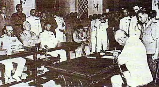 Unterzeichnung der Kapitulation – 15.&nbsp;September 1945, Hongkong
