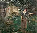 Jeanne d'Arc (Johanna von Orléans), Öl auf Leinwand, 1882, 254&nbsp;x&nbsp;279&nbsp;cm, New York, Metropolitan Museum of Art