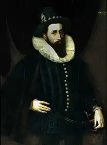 Johann Wilhelm Herzog von Jülich-Kleve-Berg im Alter von 42 Jahren, 1605, Öl auf Eichenholz, Stadtmuseum Düsseldorf