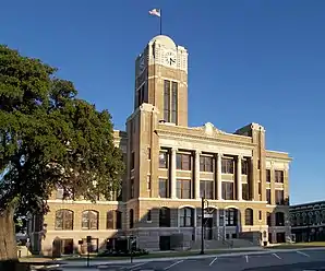 Johnson County Courthouse, gelistet im NRHP mit der Nr. 88000439