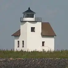 Der Leuchtturm Julssand an der Hetlinger Schanze
