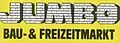 Jumbo-Schriftzug, Text in weissen Ziegelsteinen.