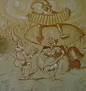Karikatur im Köllingsaal(1934, Omaruru, Namibia)