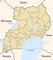 Lage von Kabale innerhalb Ugandas