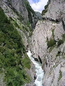 Blick durch die Daberklamm taleinwärts