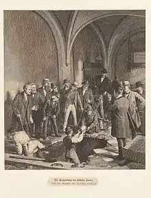 Johannes Heydeck: Exhumierung Kants (1880)
