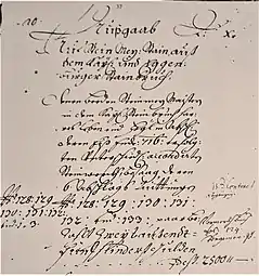 1716 Steinmetzrechnung Haresleben und Hügel