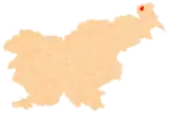 Karte von Slowenien, Position von Grad hervorgehoben