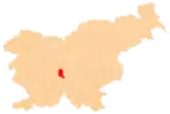 Karte von Slowenien, Position von Občina Ig hervorgehoben