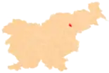 Karte von Slowenien, Position von Občina Oplotnica hervorgehoben