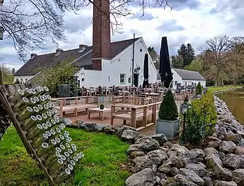 Zum Gastronomiebetrieb umgebautes Mühlengebäude