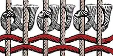 „Persischer“ (asymmetrischer) Knoten, nach rechts offen