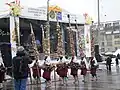 Langhüte beim Surwa in Bulgarien