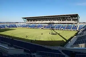 Das Kumagaya-Rugbystadion im Januar 2019
