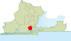 Lage von Ajeromi-Ifelodun im Bundesstaat Lagos