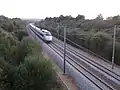 Die Schnellfahrstrecke LGV Atlantique bei Châtillon-en-Dunois