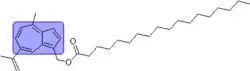 Struktur des (7-Isopropenyl-4-methylazulen-1-yl)methylstearat