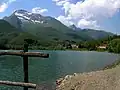 Der Monte Pisanino vom Lago di Gramolazzo gesehen
