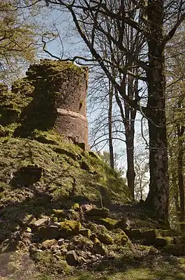 Ruine der Burg Salm in La Broque (Vogesen), Neugründung Ende 12.&nbsp;Jhd. (Obersalm)