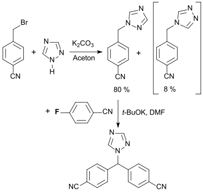 Synthese des Cytostaicums Letrozol