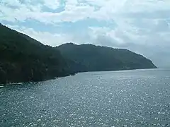 Ligurische Küste, von Deiva Marina/Framura aus gesehen.
