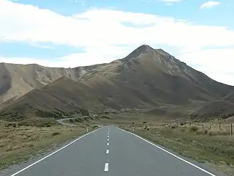 SH 8 Richtung Lindis Pass