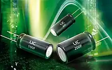 Radiale Bauformen (Lithium-Ionen-Kondensatoren) für Leiterplattenmontage