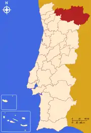 Lagekarte von Alto Trás-os-Montes