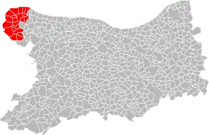 Lage des Gemeindeverbandes im Département Calvados