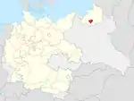 Lage des Landkreises Allenstein in Deutschland 1944/45