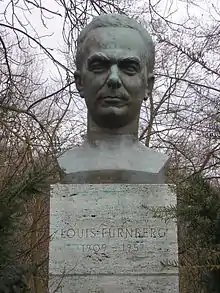 Louis-Fürnberg-Denkmal; Monumentalbronze Fürnbergs 1961 von Martin Reiner, Sockel von Franz Dospiel