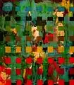 „Stickers auf dem Fenster“, Acryl, 2011