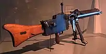 Leichtes MG 08/15 mit Schulterstütze, Lauf ist wassergekühlt