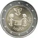 2-Euro-Gedenkmünze Solidarität und Frieden (2017, nur Gravur)