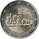 2-Euro-Gedenkmünze Tempel von Ħaġar Qim (2017)
