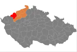 Lage des Okres Chomutov