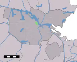 Lage des Stadtteils (wijk) Haarlemmerbuurt in Amsterdam