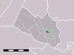 Lage von Achterberg in der Gemeinde Rhenen