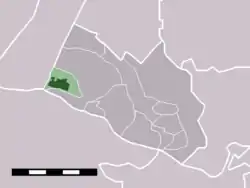 Lage von Elst in der Gemeinde Rhenen