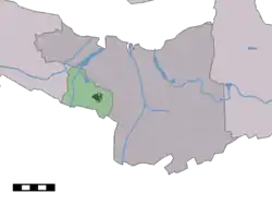 Lage der Stadt in der Gemeinde Terneuzen