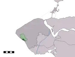 Lage von Zoutelande in der Gemeinde Veere